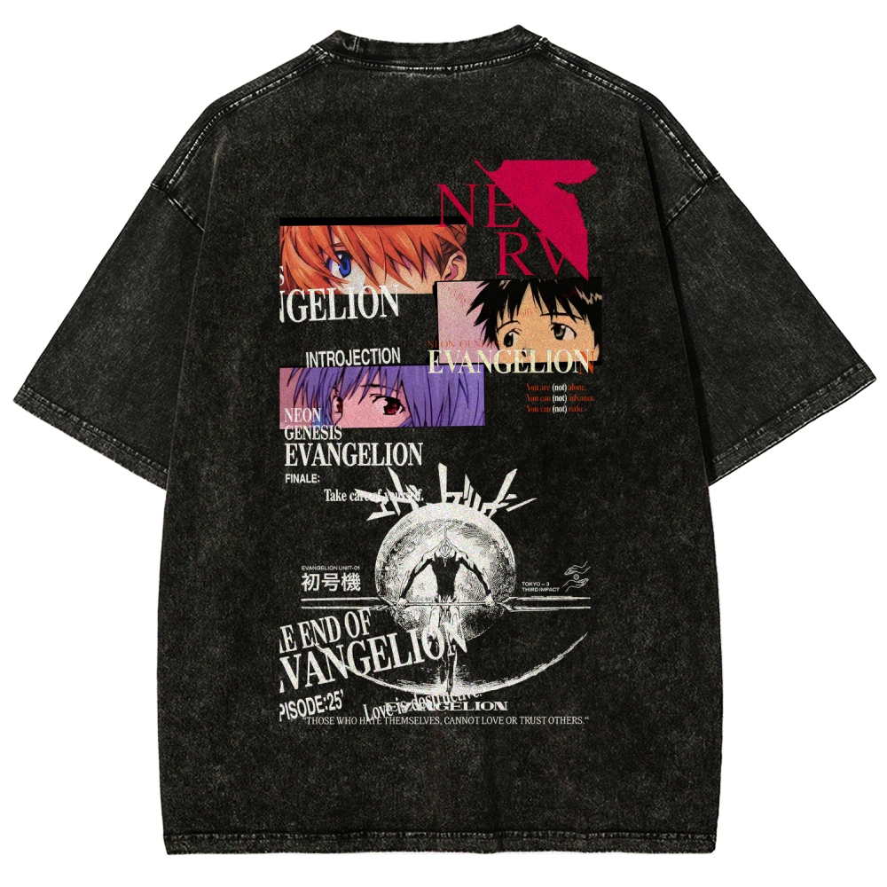 Neon Genesis Evangelion Unisex Fit Washed T-Shirt 2512020852