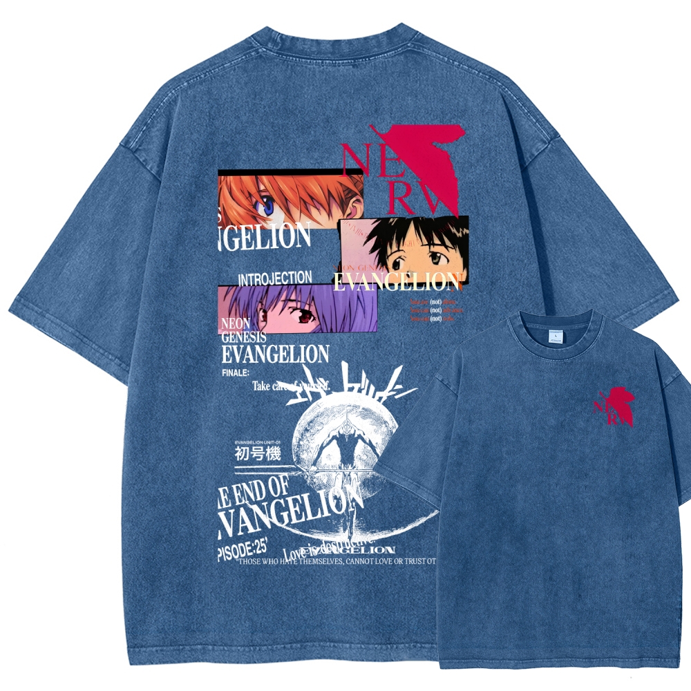 Neon Genesis Evangelion Unisex Fit Washed T-Shirt 2512020852