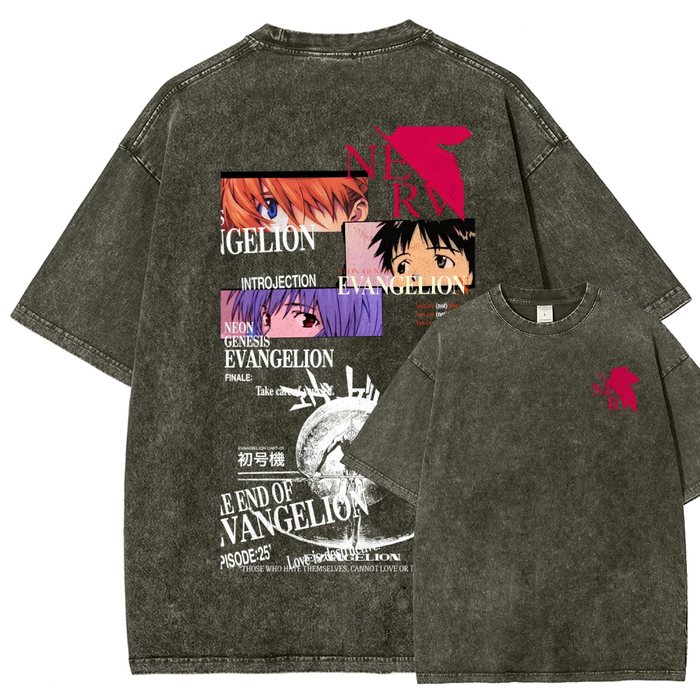 Neon Genesis Evangelion Unisex Fit Washed T-Shirt 2512020852
