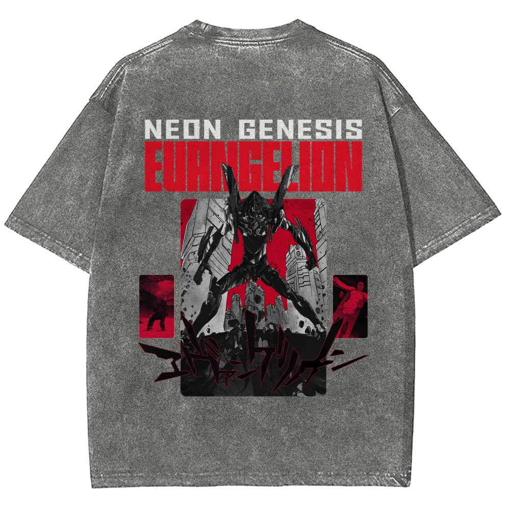 Neon Genesis Evangelion Unisex Fit Washed T-Shirt 2512020876