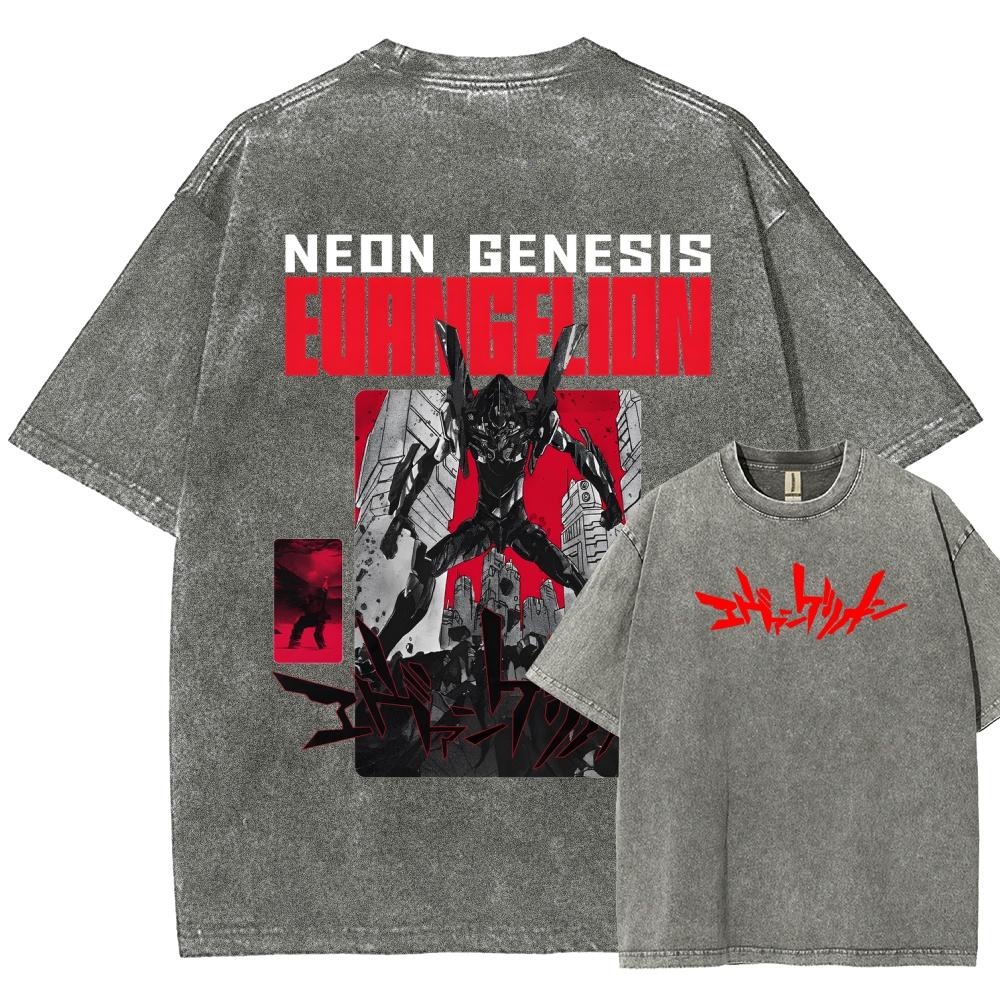 Neon Genesis Evangelion Unisex Fit Washed T-Shirt 2512020876