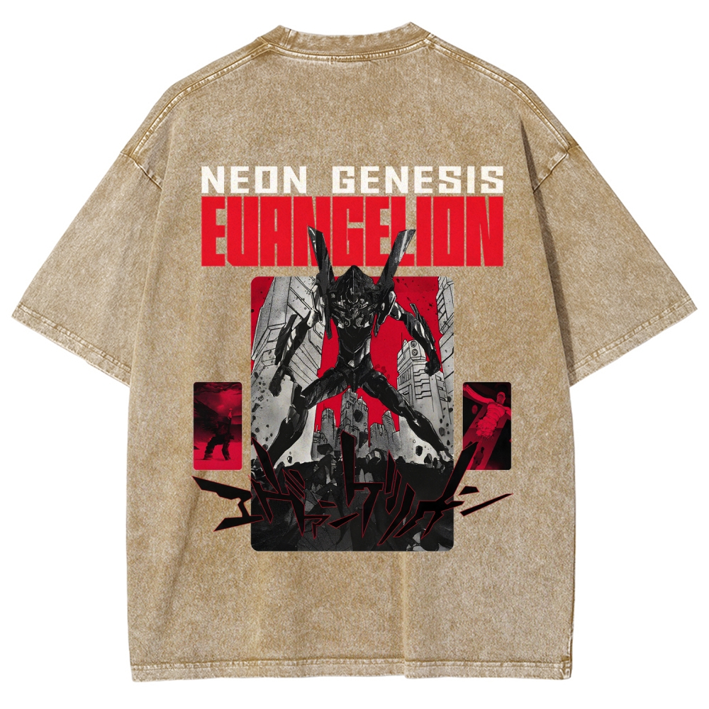 Neon Genesis Evangelion Unisex Fit Washed T-Shirt 2512020876