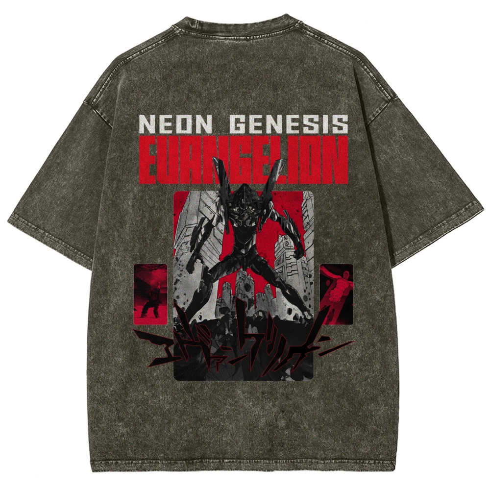 Neon Genesis Evangelion Unisex Fit Washed T-Shirt 2512020876