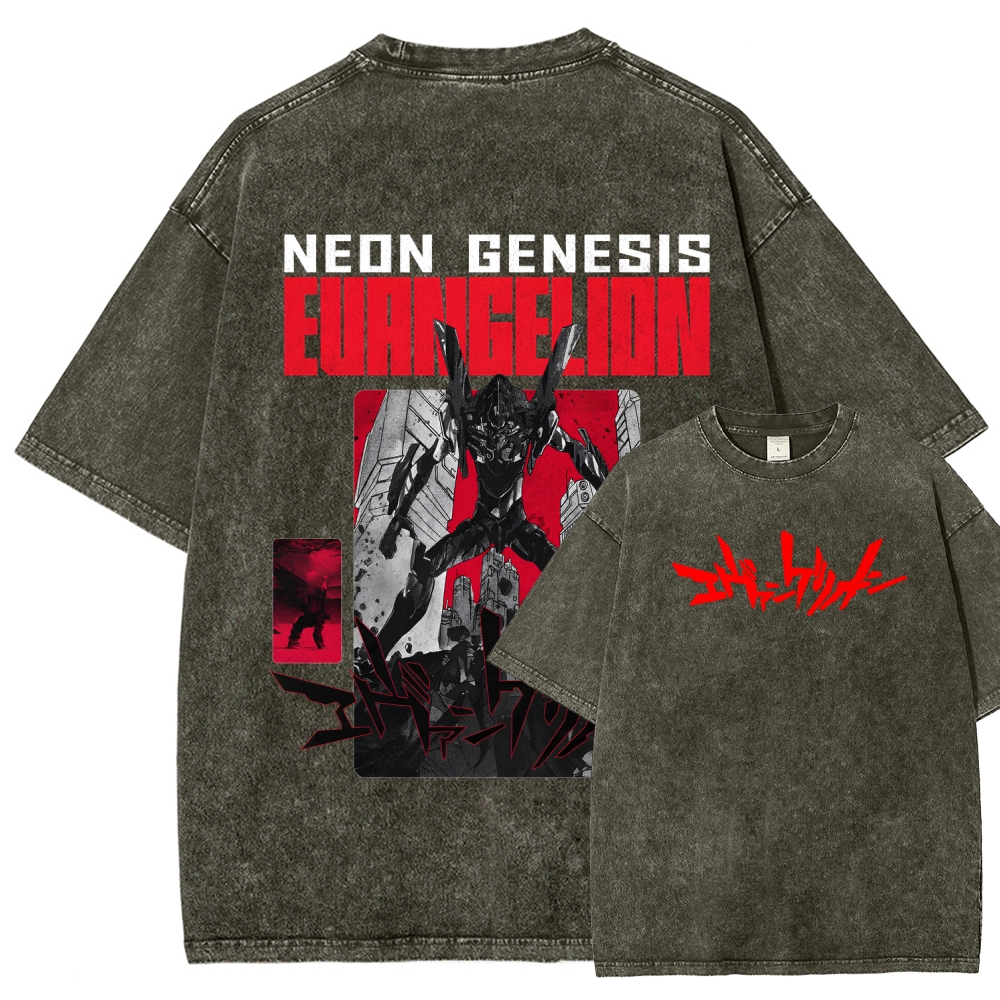 Neon Genesis Evangelion Unisex Fit Washed T-Shirt 2512020876