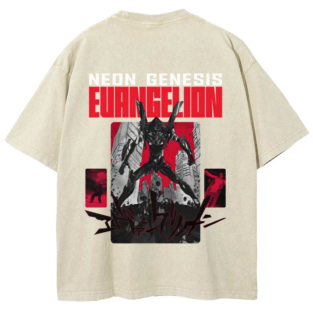 Neon Genesis Evangelion Unisex Fit Washed T-Shirt 2512020876