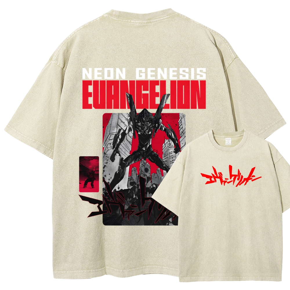 Neon Genesis Evangelion Unisex Fit Washed T-Shirt 2512020876