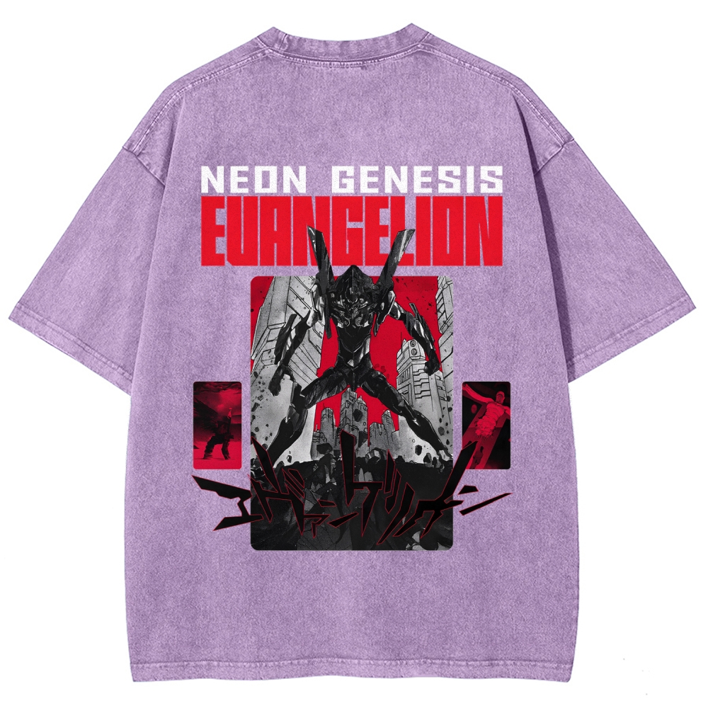 Neon Genesis Evangelion Unisex Fit Washed T-Shirt 2512020876