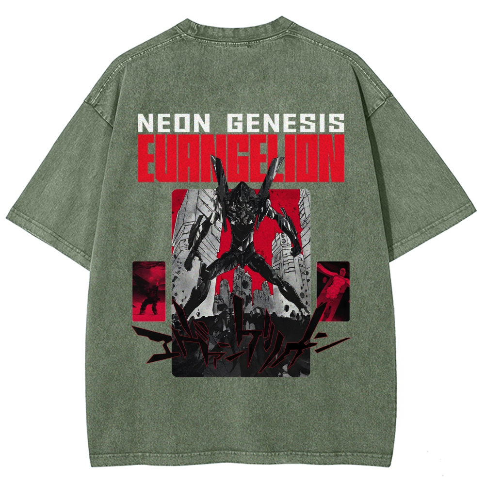 Neon Genesis Evangelion Unisex Fit Washed T-Shirt 2512020876