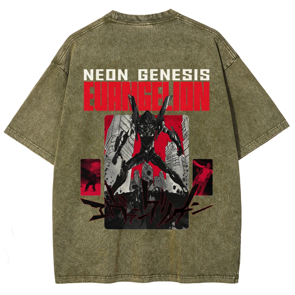 Neon Genesis Evangelion Unisex Fit Washed T-Shirt 2512020876