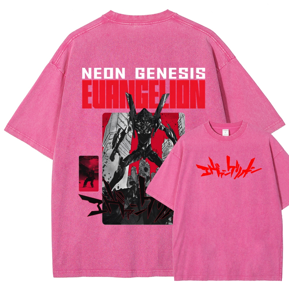 Neon Genesis Evangelion Unisex Fit Washed T-Shirt 2512020876