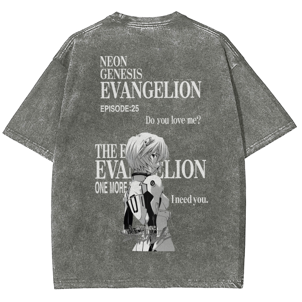 Neon Genesis Evangelion Unisex Fit Washed T-Shirt 2512021027