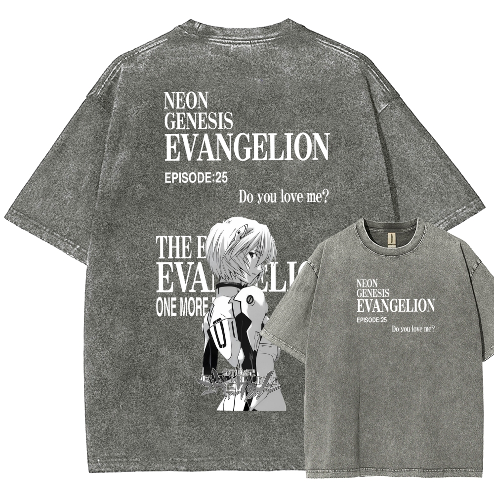Neon Genesis Evangelion Unisex Fit Washed T-Shirt 2512021027