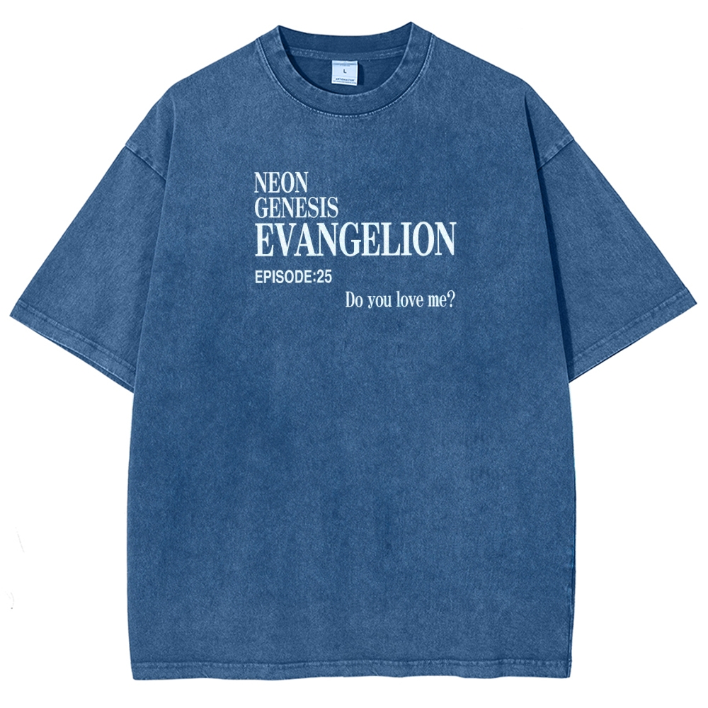 Neon Genesis Evangelion Unisex Fit Washed T-Shirt 2512021027