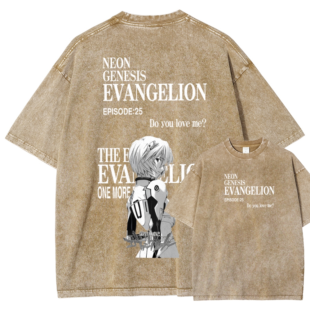 Neon Genesis Evangelion Unisex Fit Washed T-Shirt 2512021027