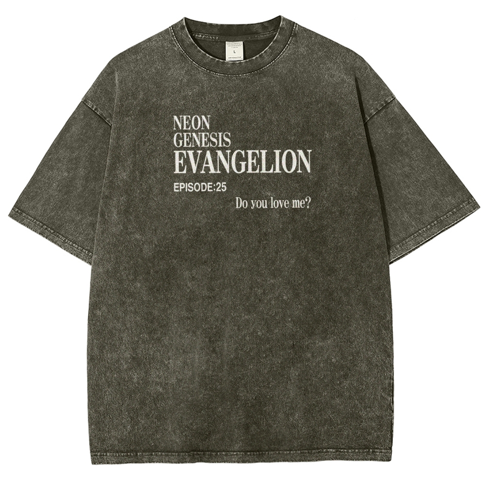Neon Genesis Evangelion Unisex Fit Washed T-Shirt 2512021027
