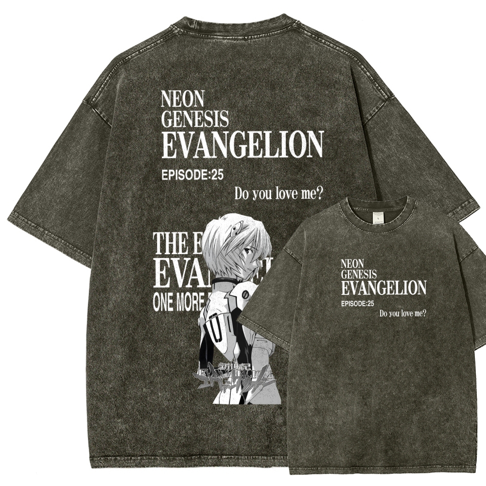 Neon Genesis Evangelion Unisex Fit Washed T-Shirt 2512021027