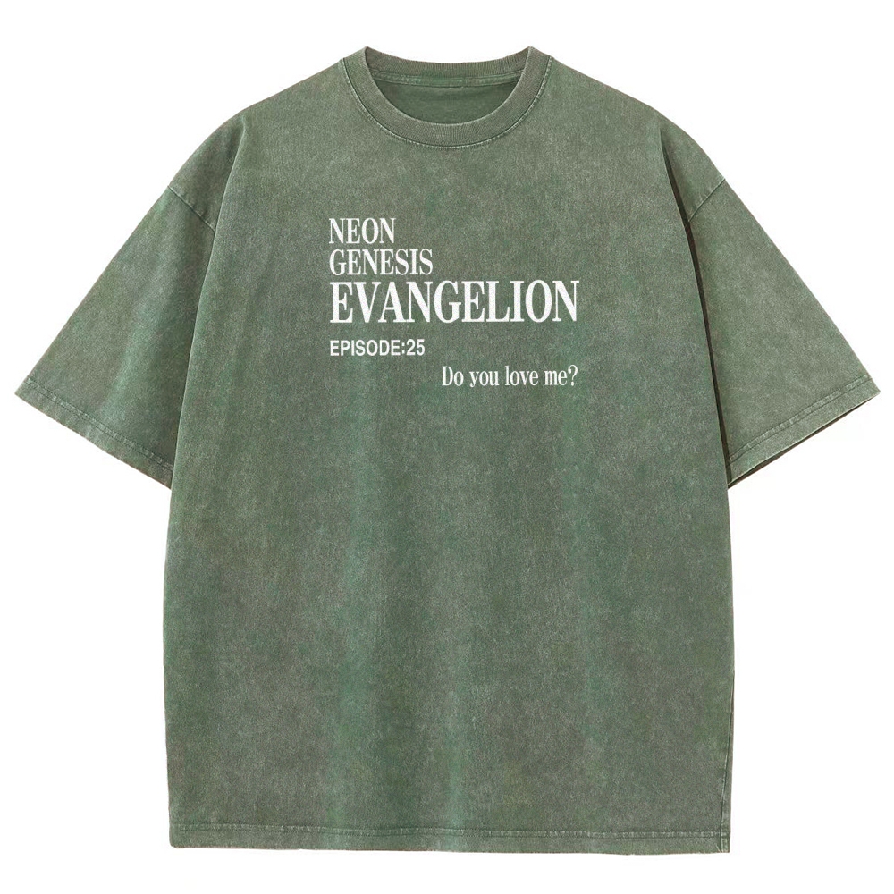 Neon Genesis Evangelion Unisex Fit Washed T-Shirt 2512021027