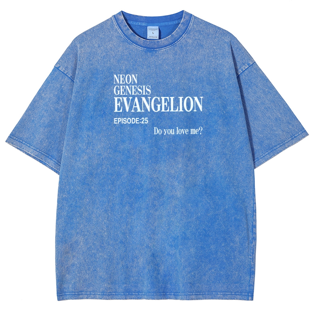 Neon Genesis Evangelion Unisex Fit Washed T-Shirt 2512021027