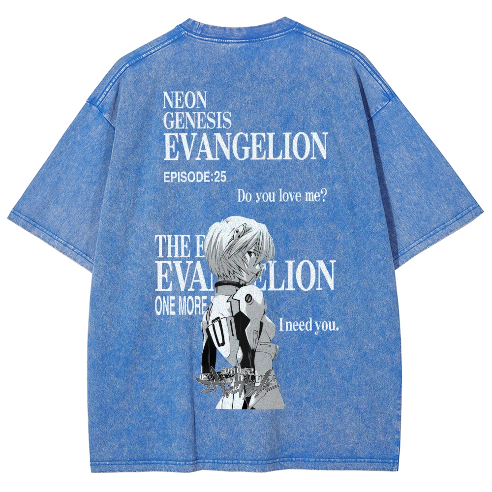 Neon Genesis Evangelion Unisex Fit Washed T-Shirt 2512021027