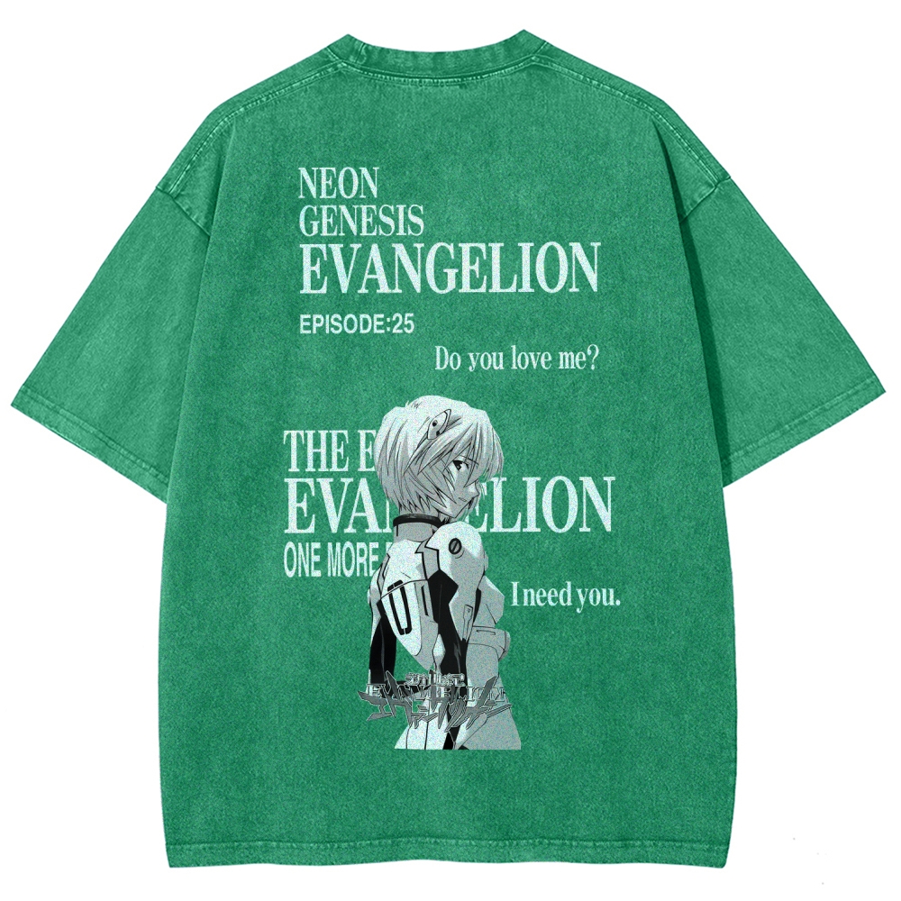 Neon Genesis Evangelion Unisex Fit Washed T-Shirt 2512021027