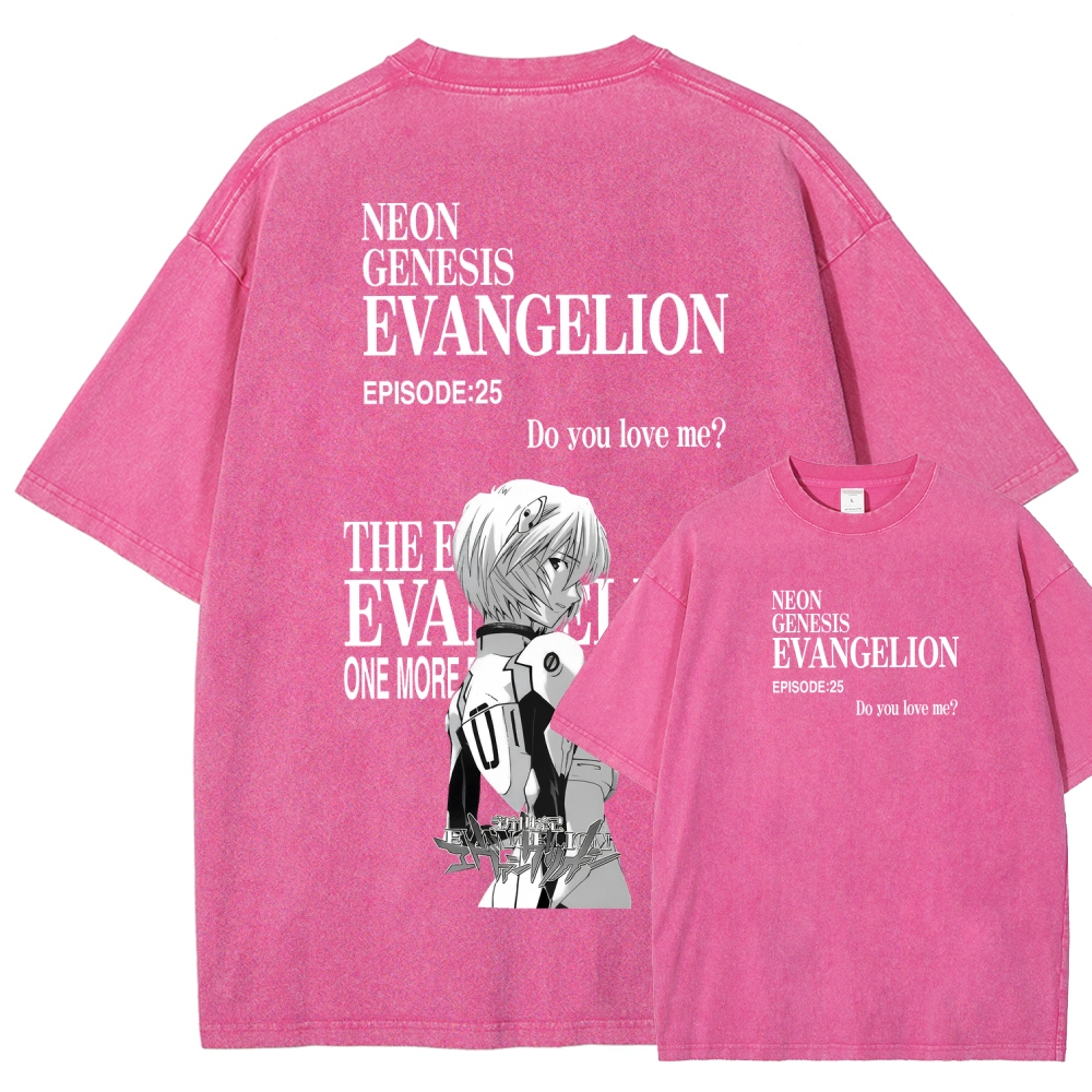 Neon Genesis Evangelion Unisex Fit Washed T-Shirt 2512021027