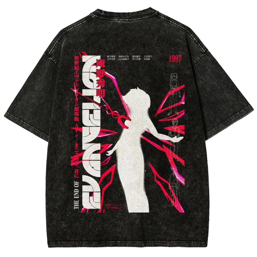Neon Genesis Evangelion Unisex Fit Washed T-Shirt 2512021068