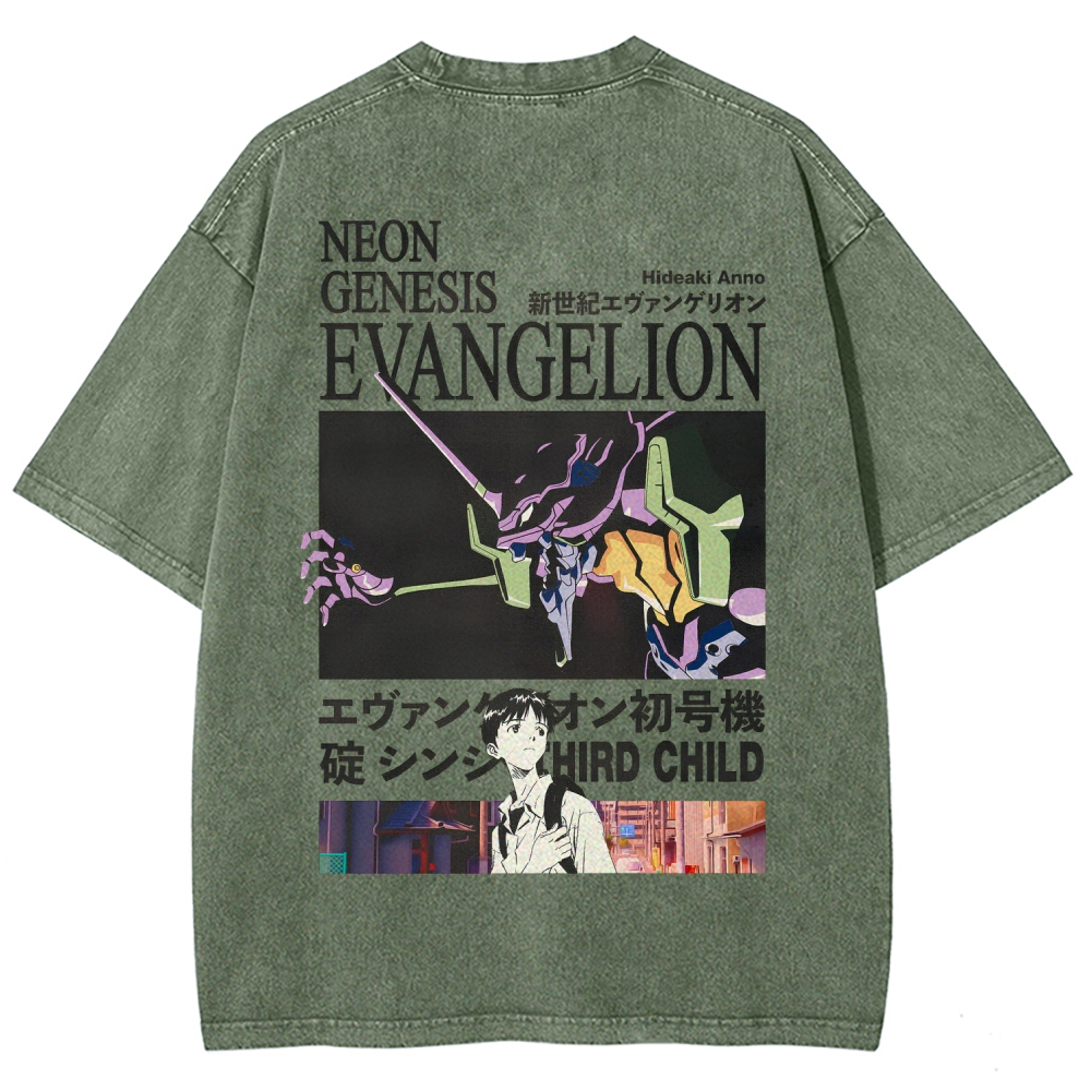 Neon Genesis EvangelionUnisex Fit Washed T-Shirt 2512021238