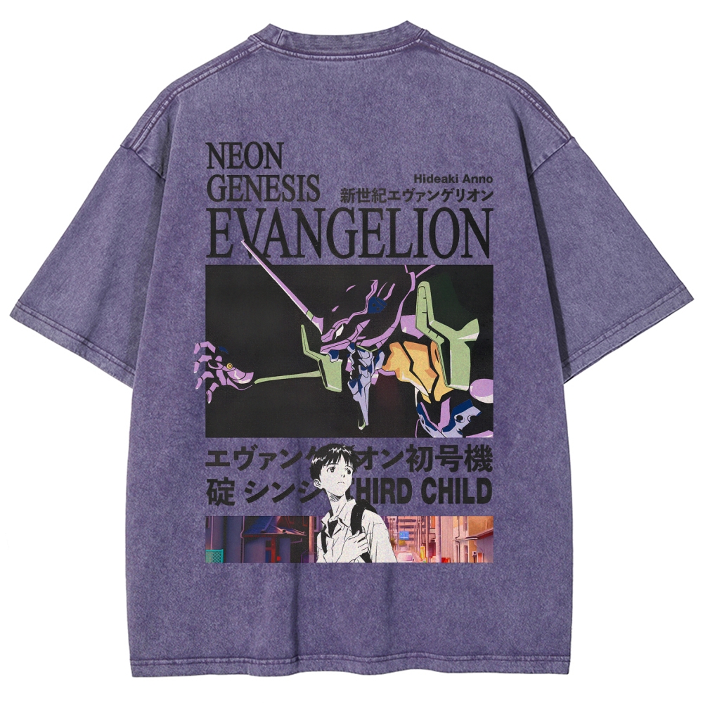 Neon Genesis EvangelionUnisex Fit Washed T-Shirt 2512021238