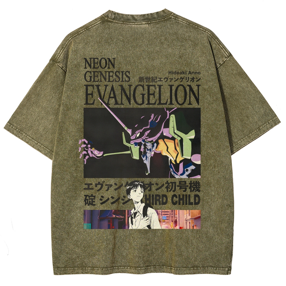 Neon Genesis EvangelionUnisex Fit Washed T-Shirt 2512021238