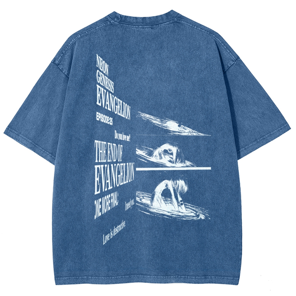 Neon Genesis Evangelion Unisex Fit Washed T-Shirt 2512021247