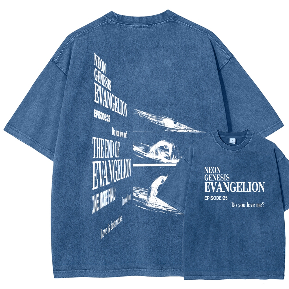 Neon Genesis Evangelion Unisex Fit Washed T-Shirt 2512021247