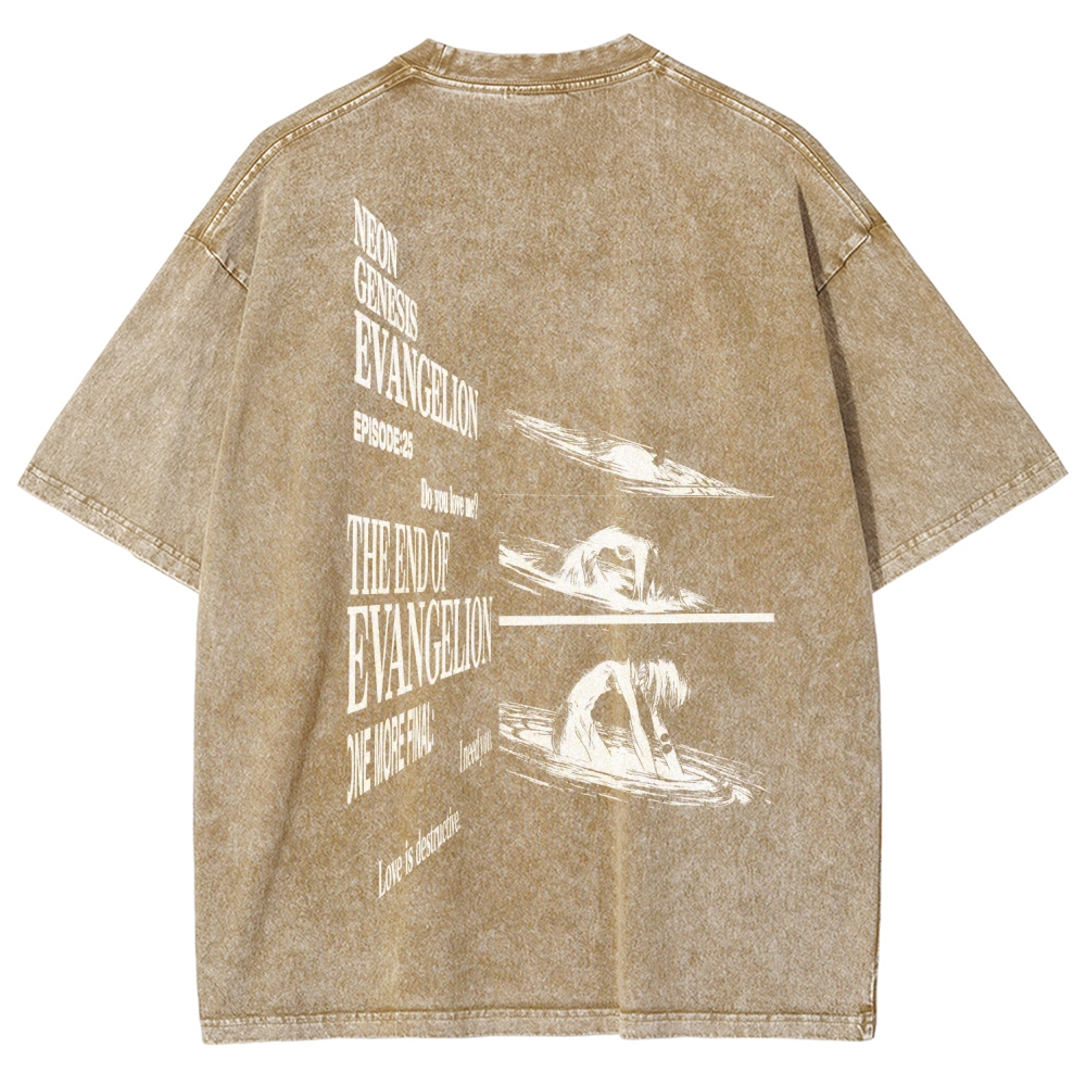 Neon Genesis Evangelion Unisex Fit Washed T-Shirt 2512021247