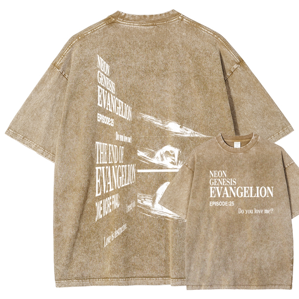 Neon Genesis Evangelion Unisex Fit Washed T-Shirt 2512021247
