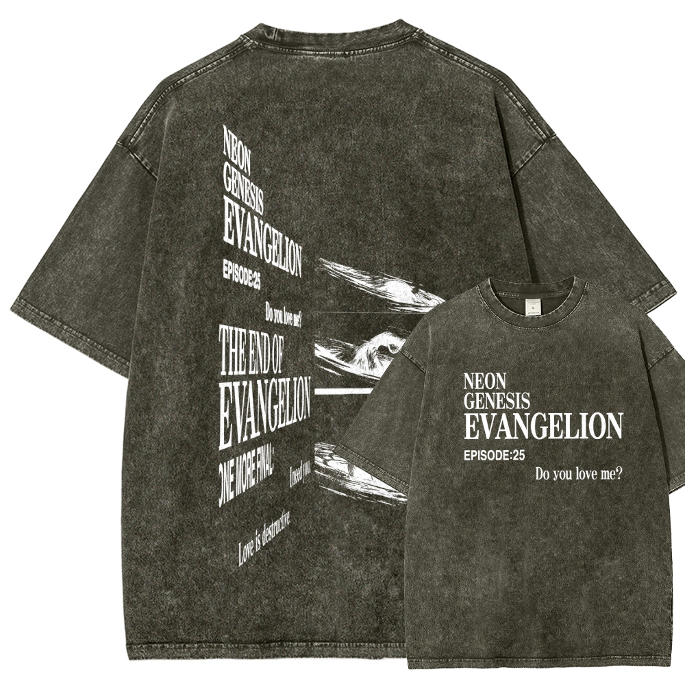 Neon Genesis Evangelion Unisex Fit Washed T-Shirt 2512021247