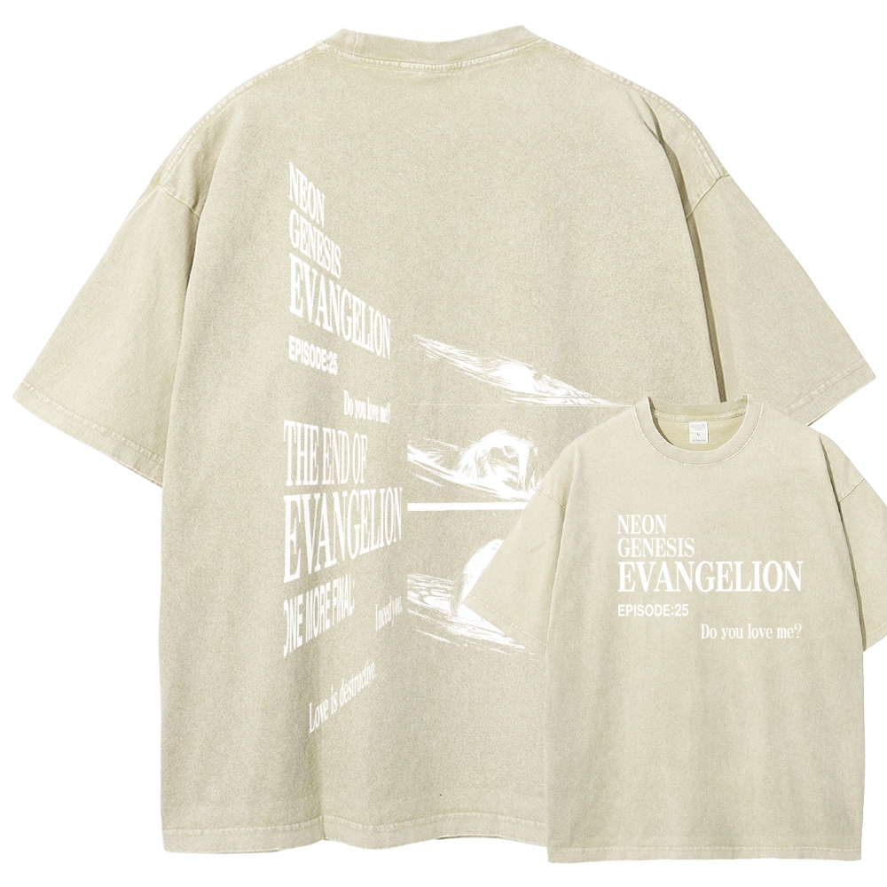 Neon Genesis Evangelion Unisex Fit Washed T-Shirt 2512021247