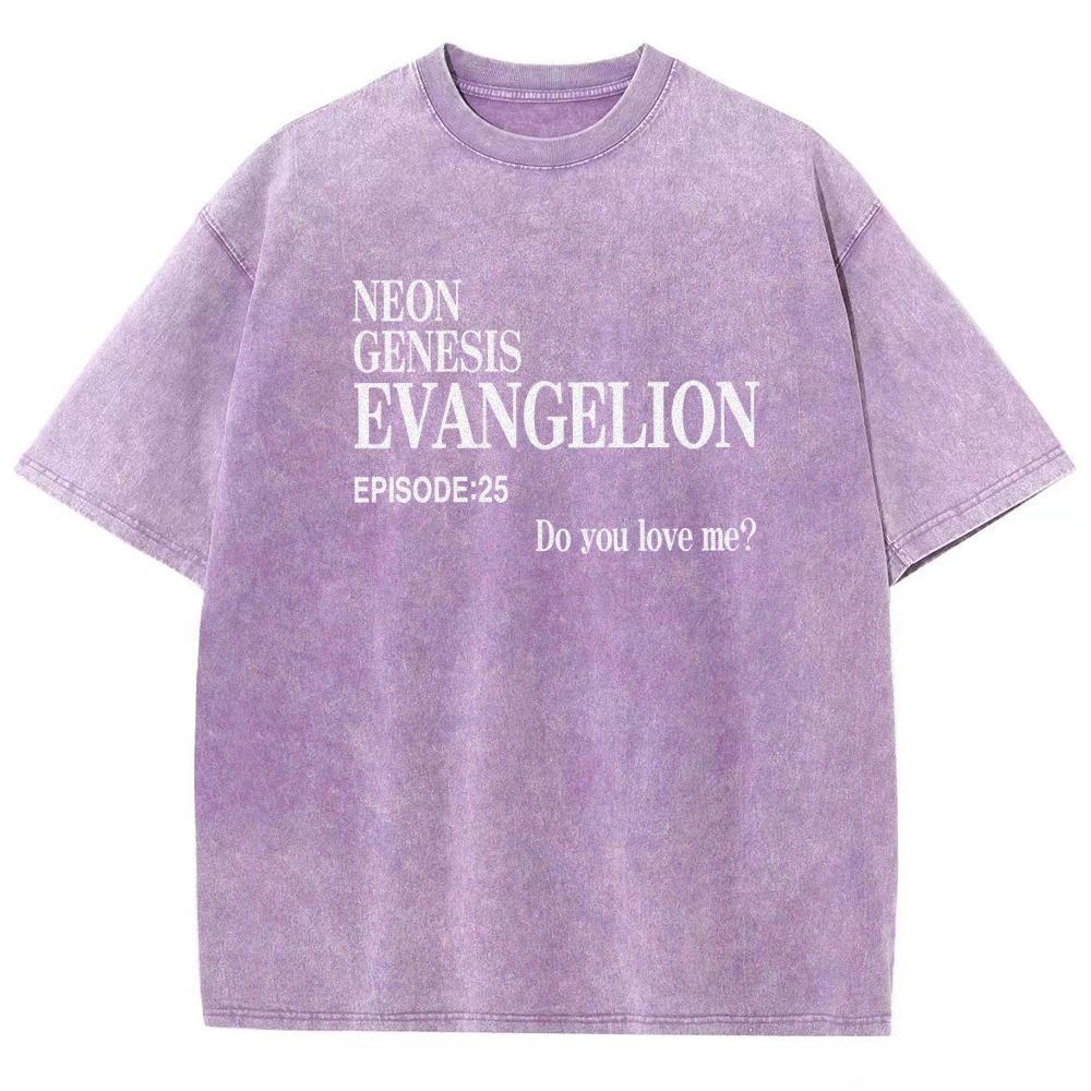 Neon Genesis Evangelion Unisex Fit Washed T-Shirt 2512021247
