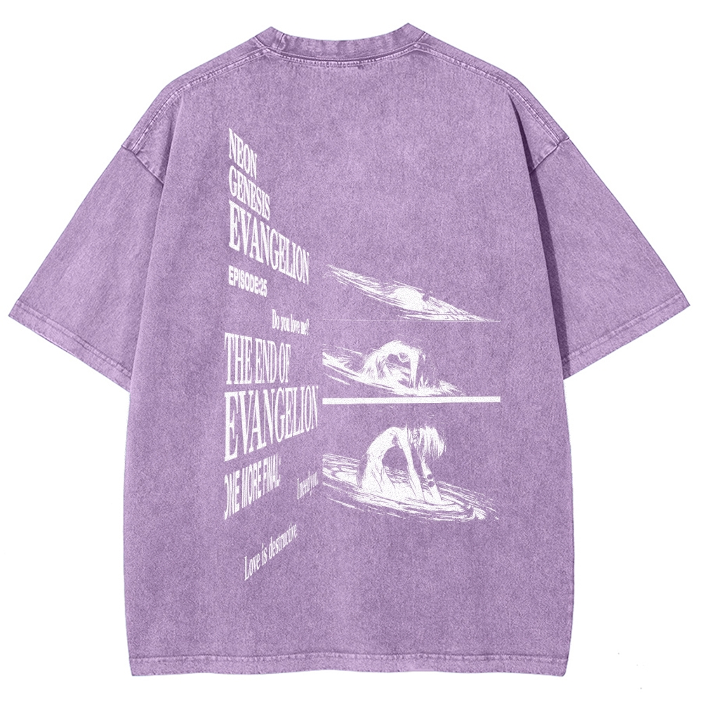 Neon Genesis Evangelion Unisex Fit Washed T-Shirt 2512021247