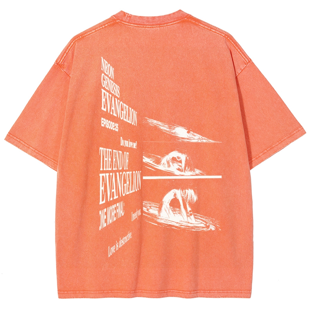 Neon Genesis Evangelion Unisex Fit Washed T-Shirt 2512021247