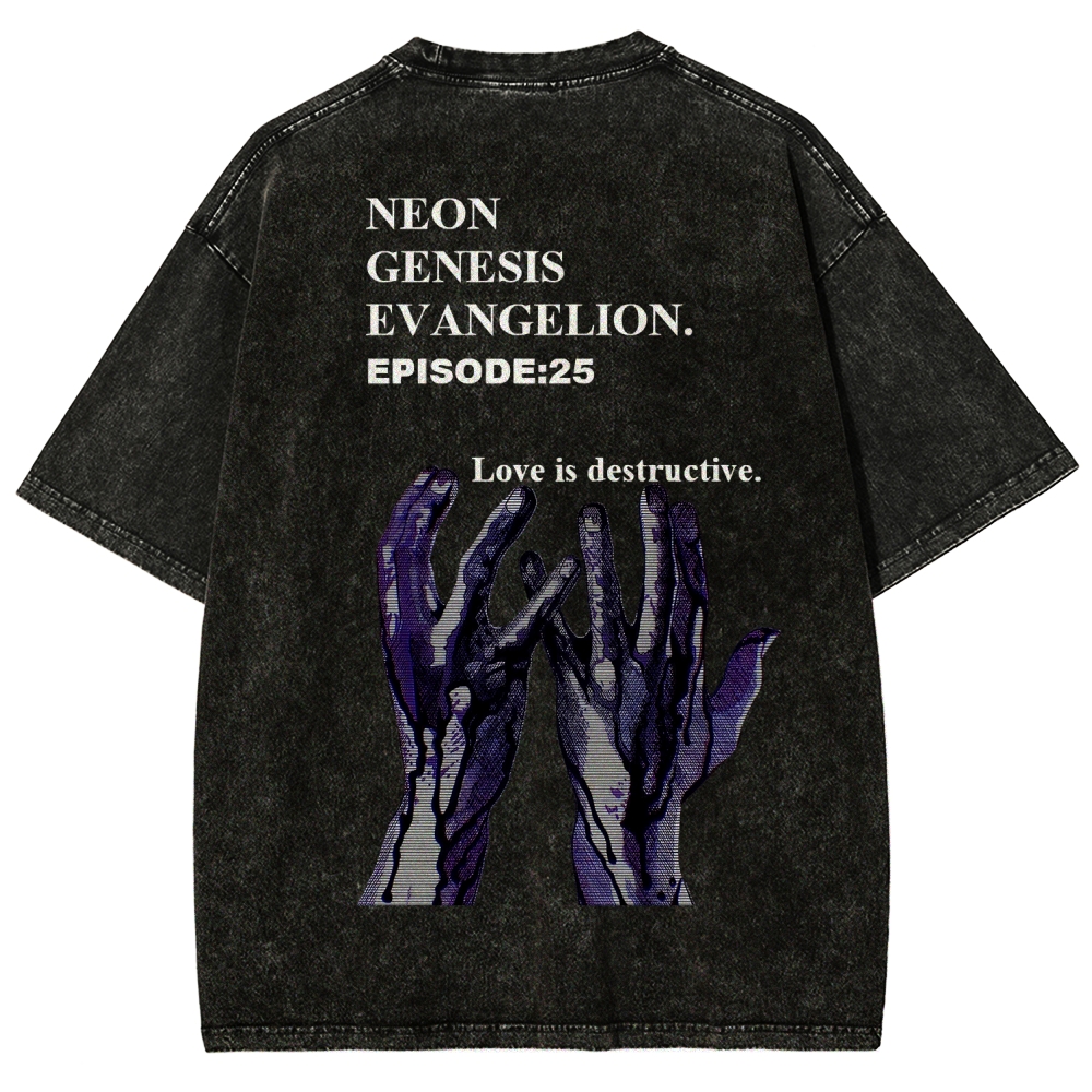 Neon Genesis Evangelion Unisex Fit Washed T-Shirt 2512021257