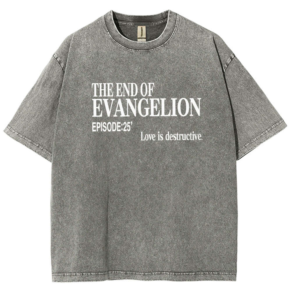 Neon Genesis Evangelion Unisex Fit Washed T-Shirt 2512021257