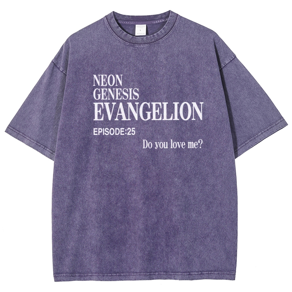 Neon Genesis Evangelion Unisex Fit Washed T-Shirt 2512021247