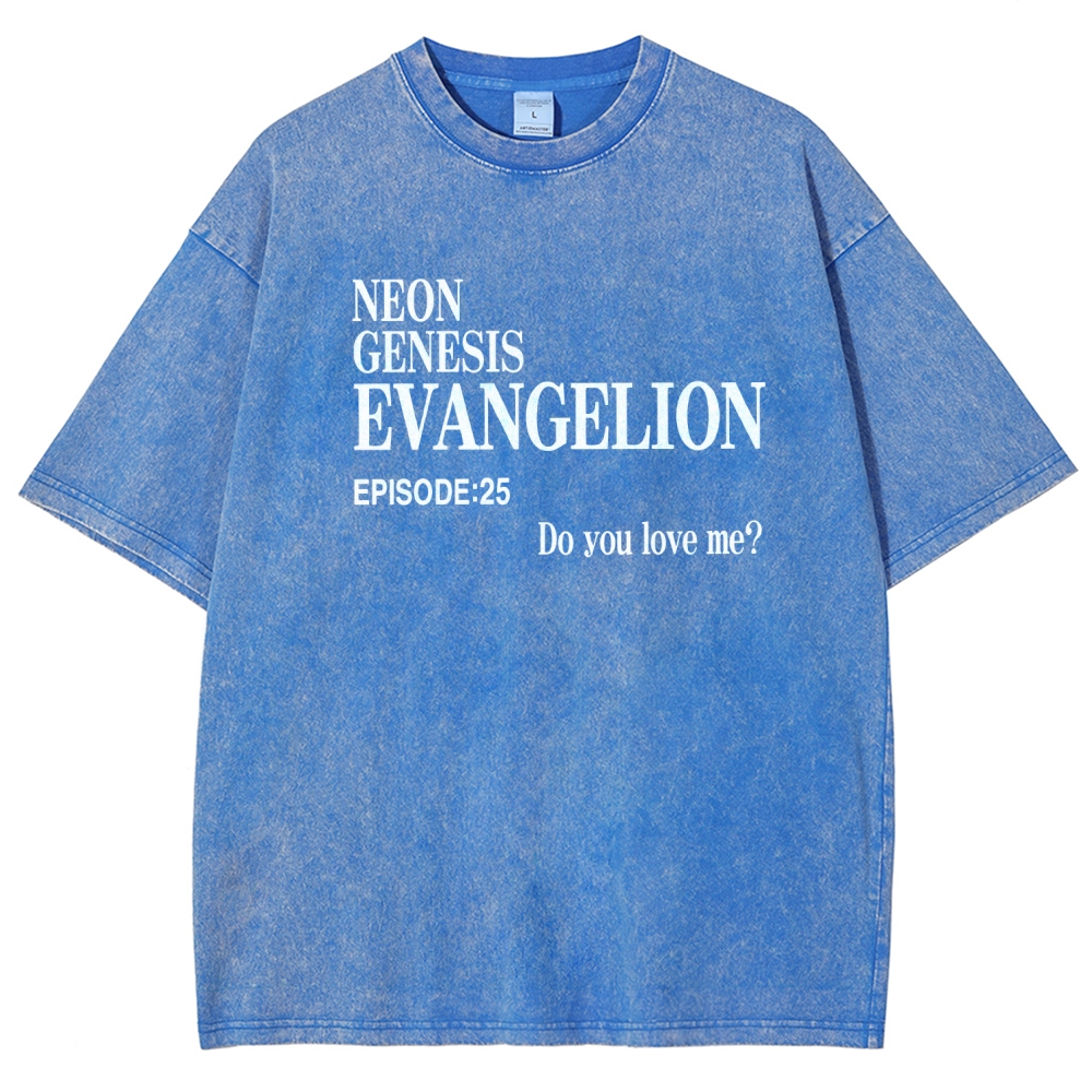 Neon Genesis Evangelion Unisex Fit Washed T-Shirt 2512021247