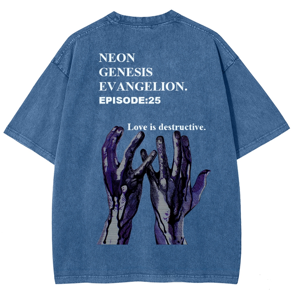 Neon Genesis Evangelion Unisex Fit Washed T-Shirt 2512021257