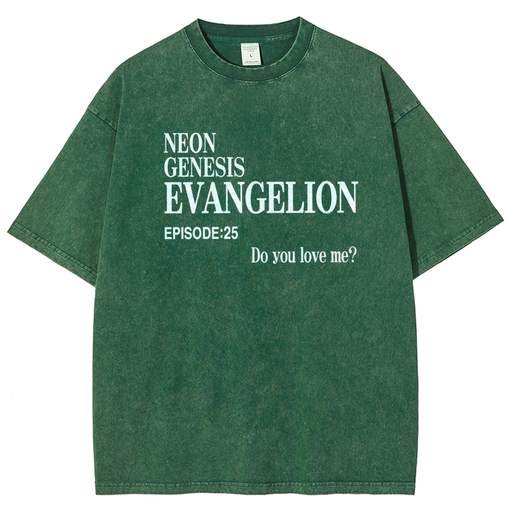 Neon Genesis Evangelion Unisex Fit Washed T-Shirt 2512021247