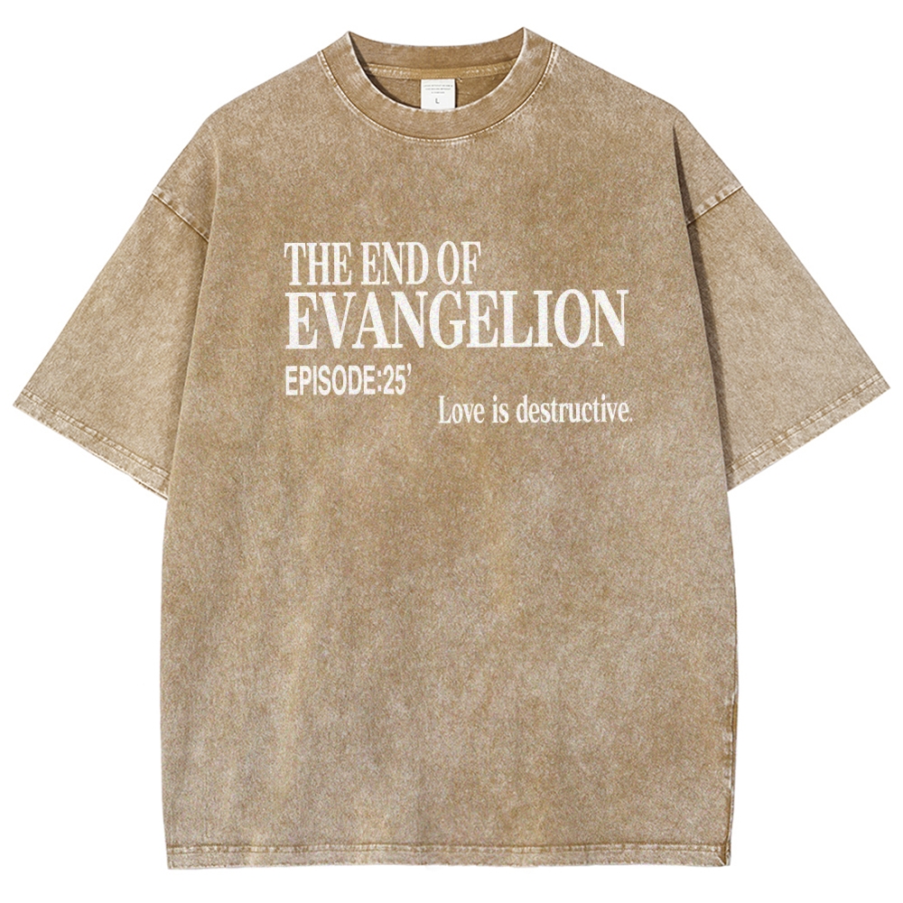 Neon Genesis Evangelion Unisex Fit Washed T-Shirt 2512021257