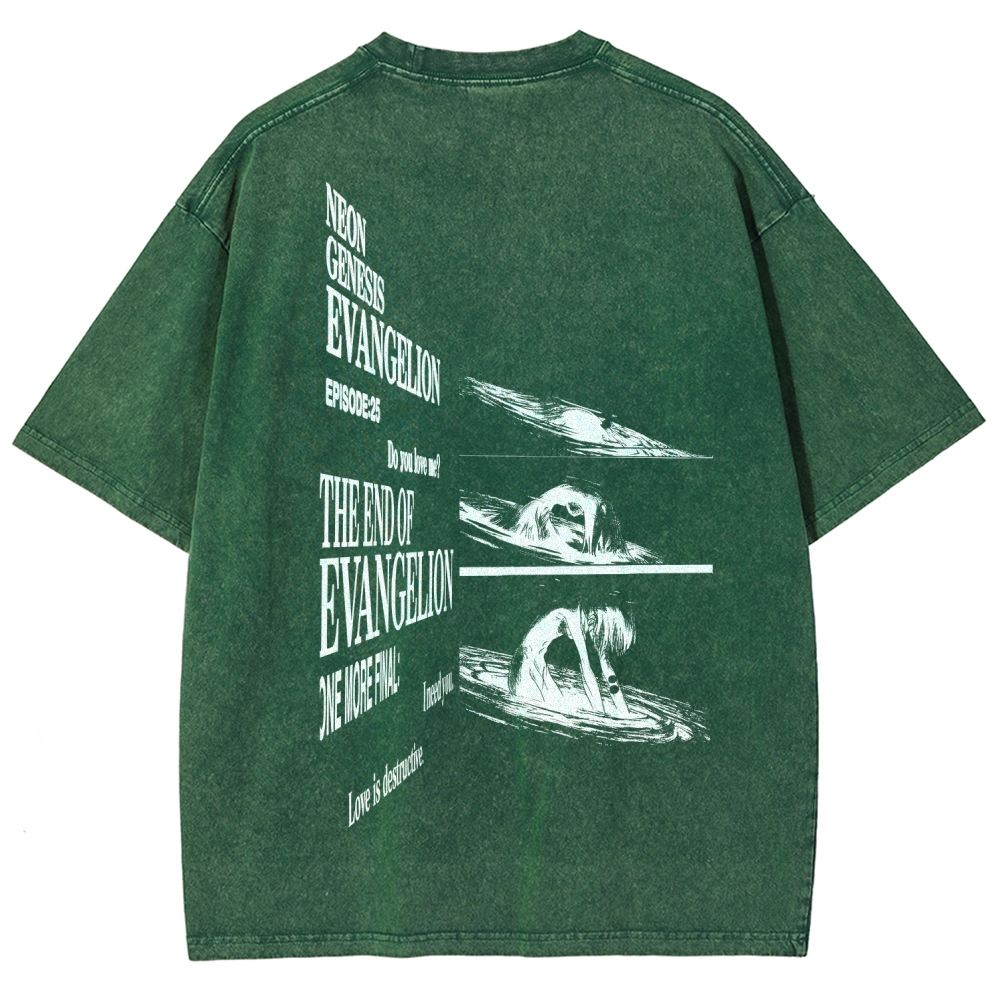 Neon Genesis Evangelion Unisex Fit Washed T-Shirt 2512021247