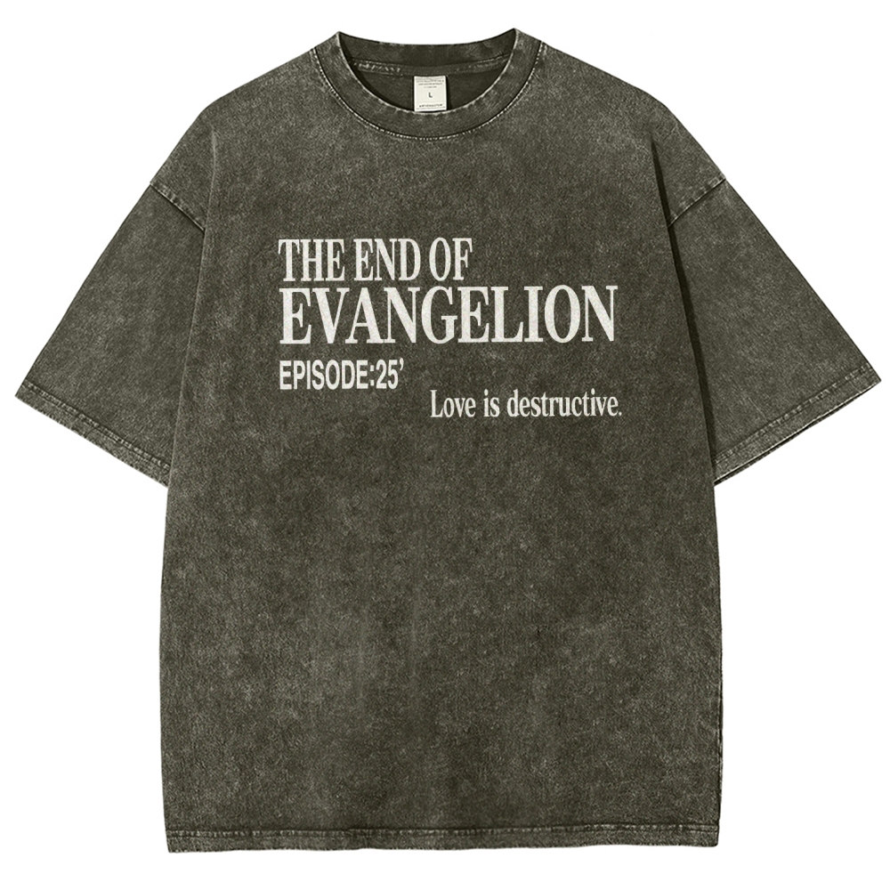 Neon Genesis Evangelion Unisex Fit Washed T-Shirt 2512021257