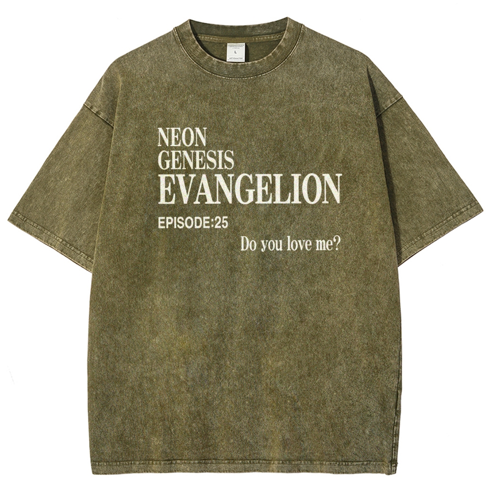 Neon Genesis Evangelion Unisex Fit Washed T-Shirt 2512021247