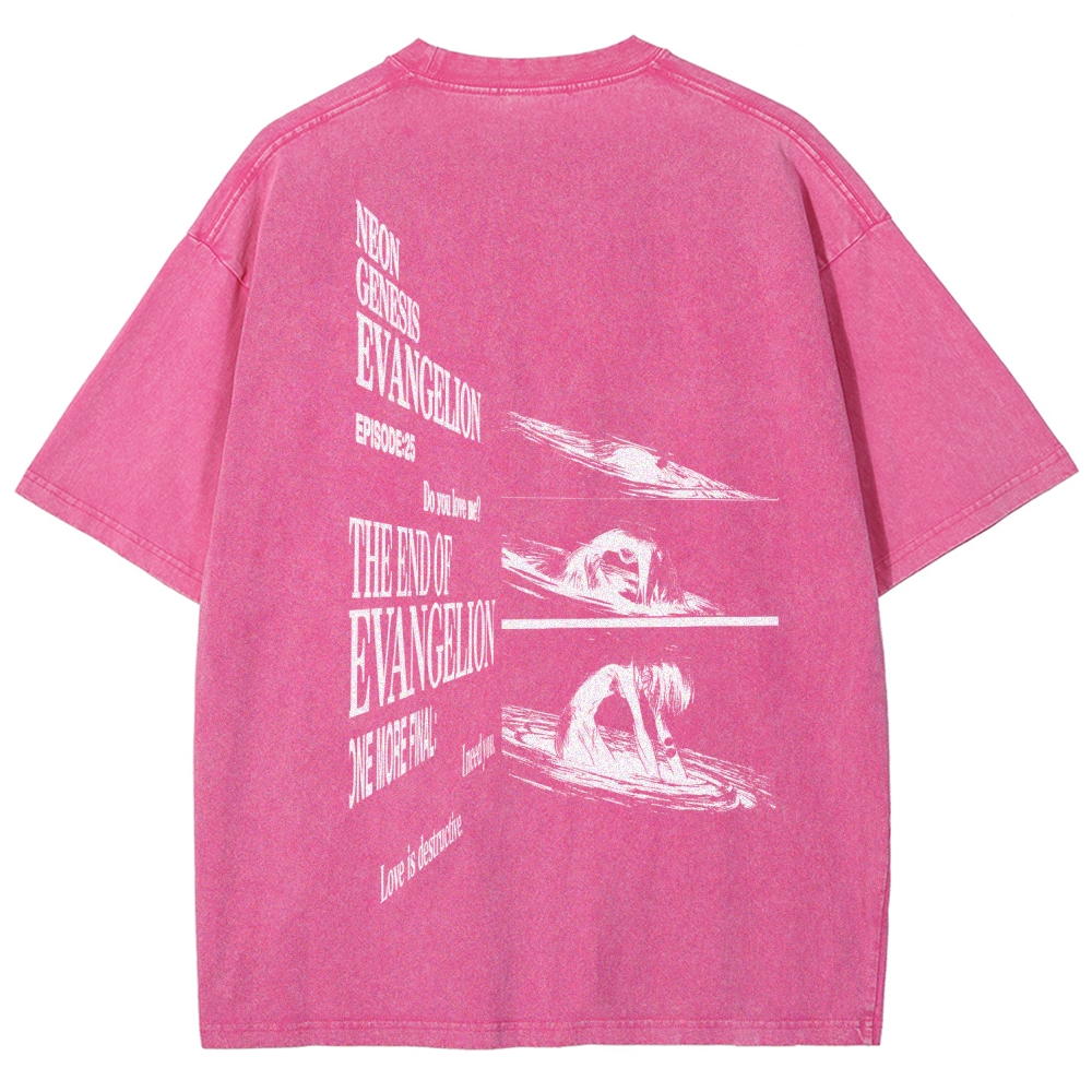 Neon Genesis Evangelion Unisex Fit Washed T-Shirt 2512021247