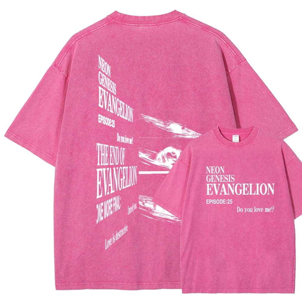 Neon Genesis Evangelion Unisex Fit Washed T-Shirt 2512021247